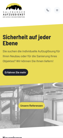 Website Salzburger Aufzugdienst