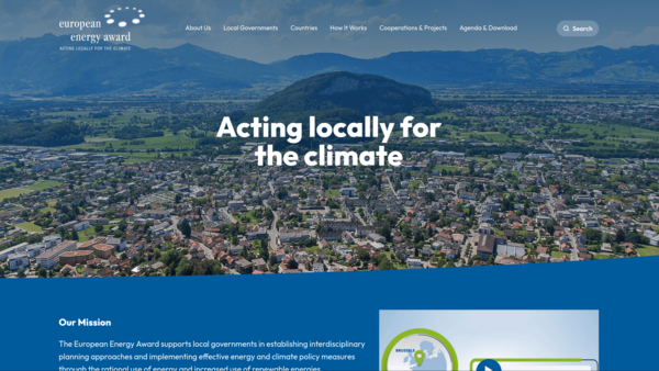 European Energy Award Website Startseite