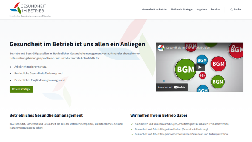 Health in the Workplace Website