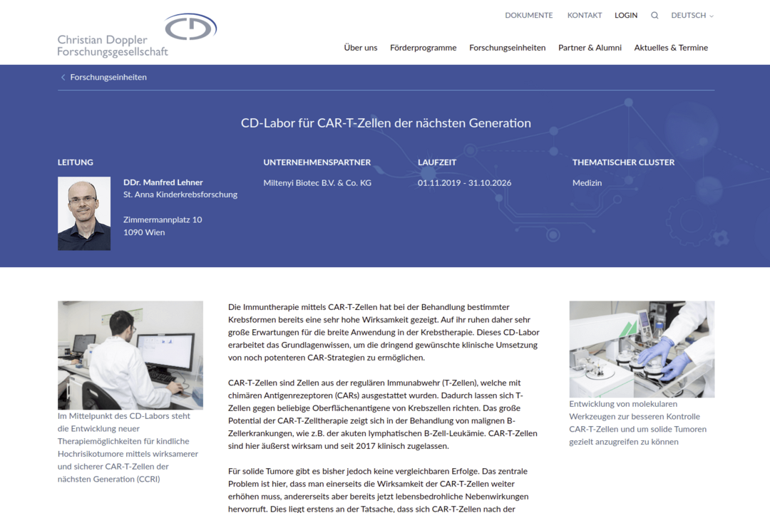 Christian Doppler Forschungsgesellschaft Unterseite