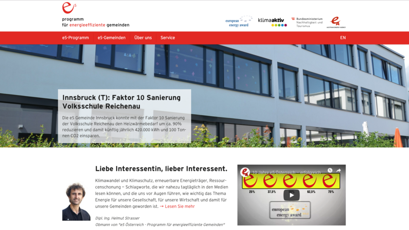 e5-Gemeinden Website Startseite
