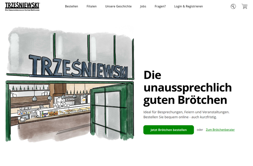 Screenshot Trzesniewski Website